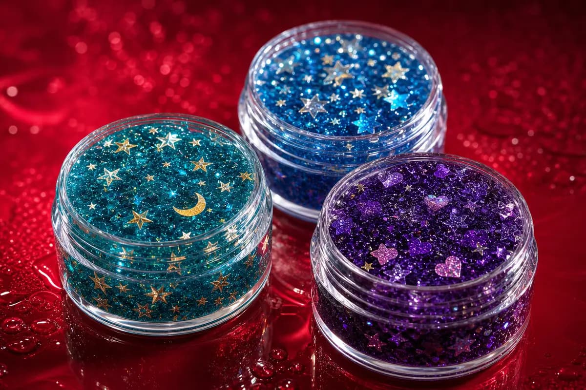 Cool trio aloe glitter gel jars
